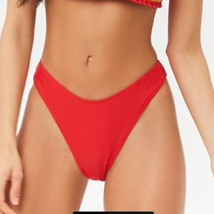Forever 21 Red Bikini Bottoms NWT